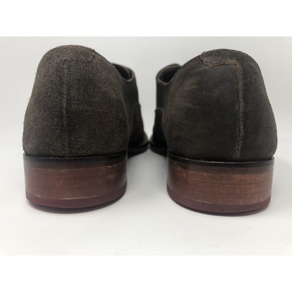 Cole Haan ~ Red Laces, Brown Suede Oxfords Shoes Size 11 (C09579) - Picture 4 of 12